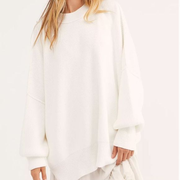 Free People Sweaters - Free People Easy Street Tunic Sweater White NWT